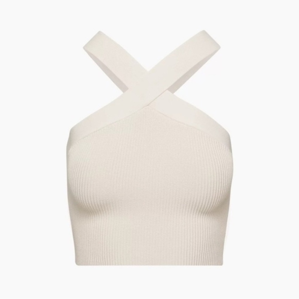 Babaton Sculpt Knit Criss Cross Cropped Tank